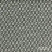 Norfolk Vescom fabric sample, light gray and black circular pattern, woven texture, grid arrangement, miniforms collection.